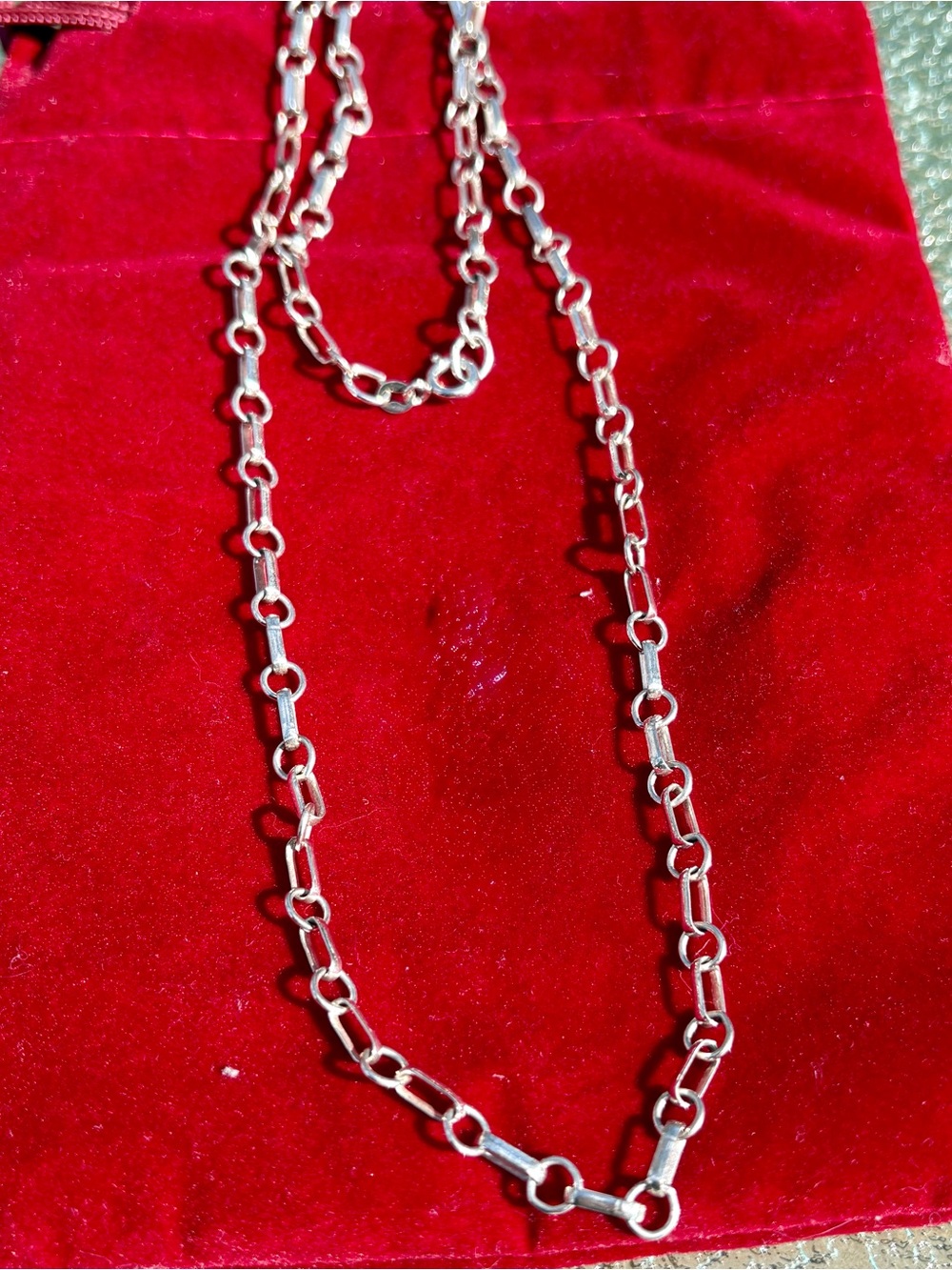 24” Navajo Sterling Silver Necklace  
12gr